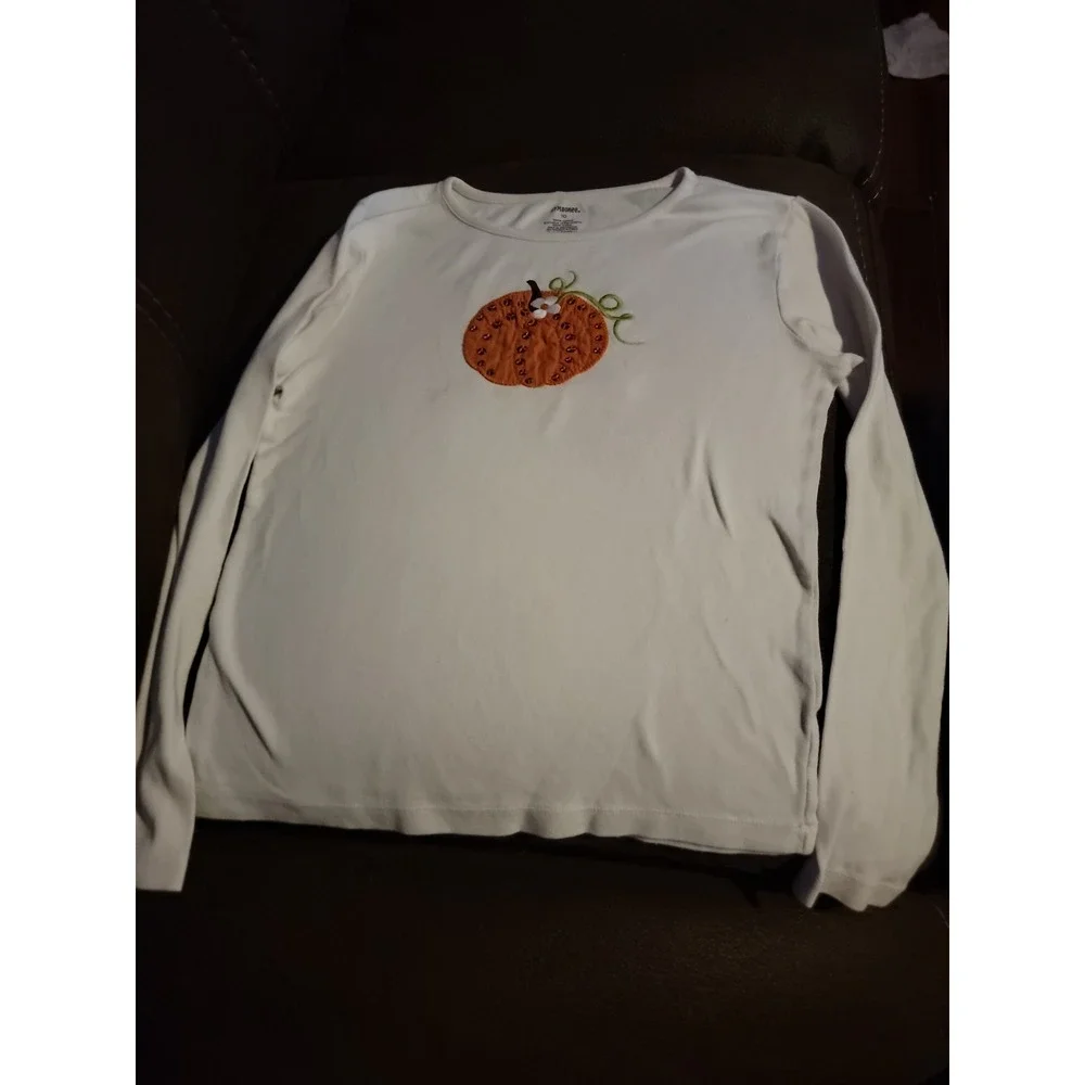 Gymboree Halloween fall pumpkin top size 10